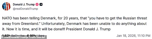Trump Highlights Greenland Security Concerns, Criticizes Denmark's Role in NATO
