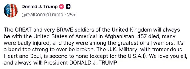 U.S. President Trump Reverses Controversial Afghanistan Remarks Following King Charles III's Intervention