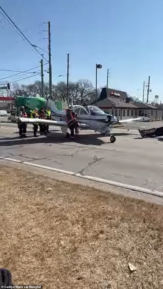 Single-Engine Plane Makes Emergency Landing, Crashes on Georgia Street; Minor Injuries