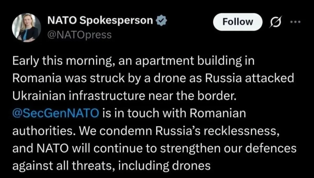 Romania blames Russia for drone strike, expels ambassador and closes consulate.